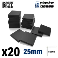 Plastic Square Bases 25Mm