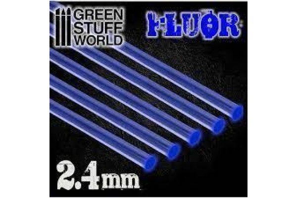 Acrylic Rods - Round 2.4 Mm Fluor Blue