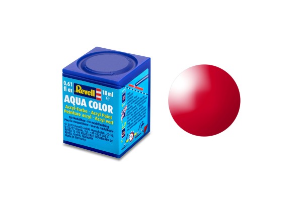 Italiaans Rood Glanzend Aqua Kleur 18 Ml Revell Modelbouwverf Op Waterbasis