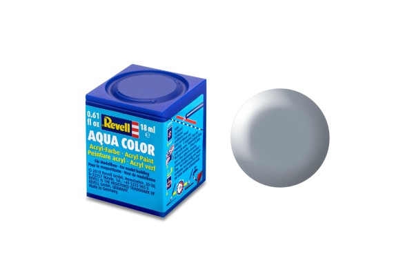 Grijs Zijdemat Ral 7001 Aqua Color 18 Ml Revell Modelbouwverf Op Waterbasis