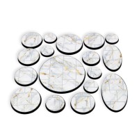 White Marble Instabases Round 50Mm (3 Pc.)