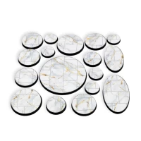 White Marble Instabases Round 50Mm (3 Pc.)