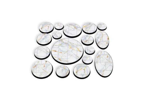 White Marble Instabases Round 50Mm (3 Pc.)