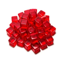 Red Acrylic Cube Tokens 10Mm