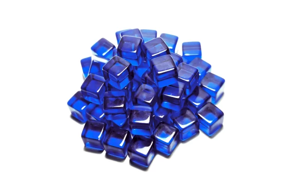 Blue Acrylic Cube Tokens 10Mm