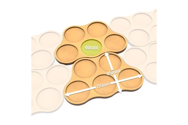 Mdf Movement Trays 40Mm X5 - Skirmish