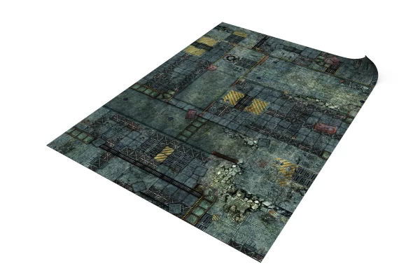 Fallen City 44 Inchx60 Inch / 112X152 Cm - Single-Sided Rubber Mat With Grid