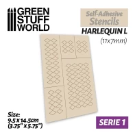 Self-Adhesive Stencils - Harlequin L - 11X7Mm