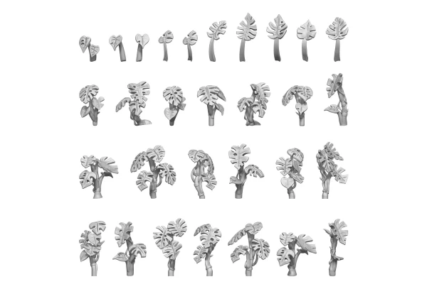 Monstera Plant 1:48-1:35